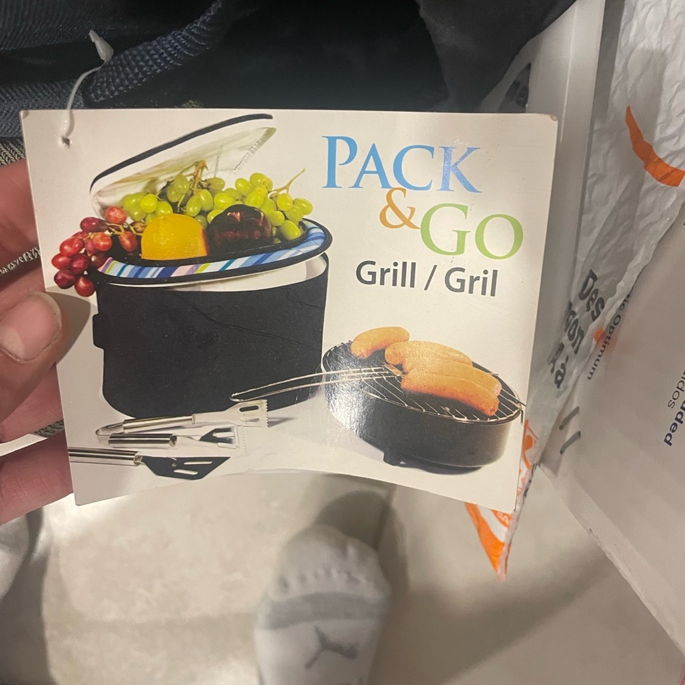 Pack & Go Portable Grill - Black with Blue/Green Accent